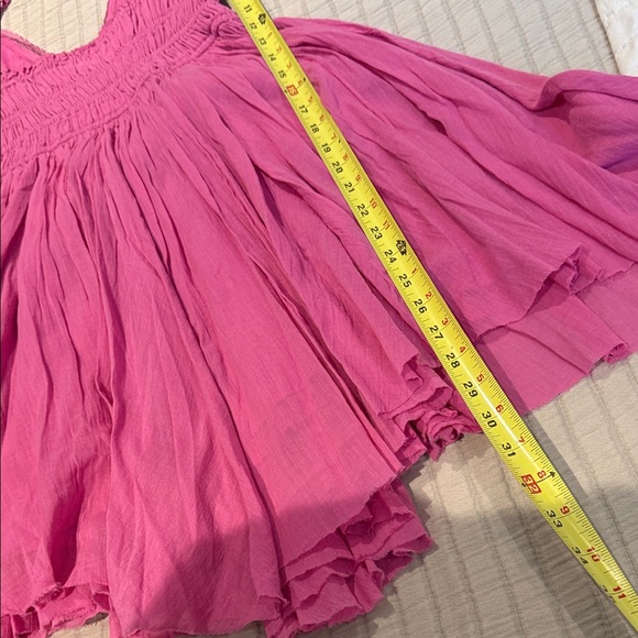 Free People One Pink Mini Dress Adjustable Straps Medium - Picture 9 of 9